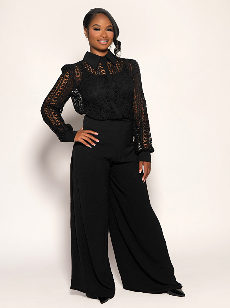 Monaco Set- Crochet Shirt & Pants